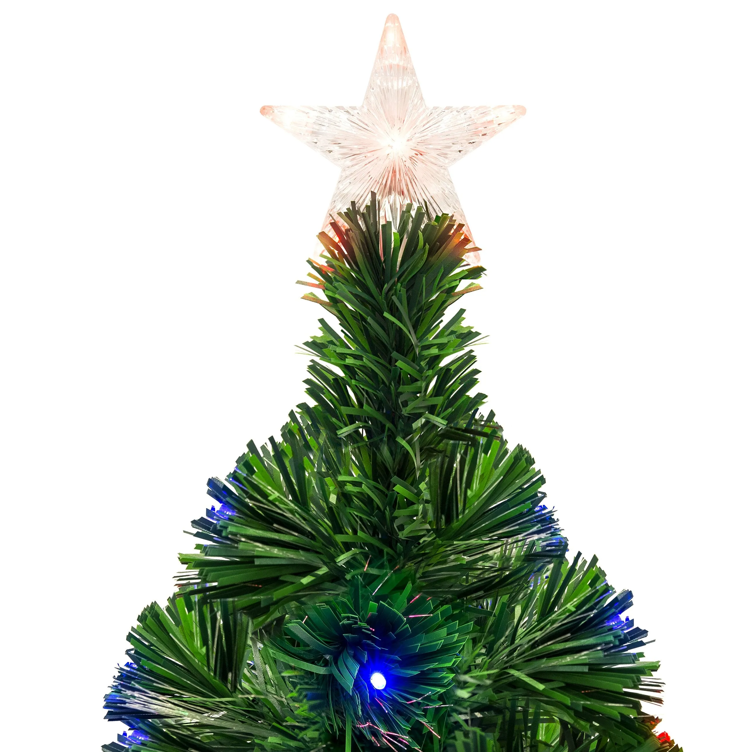 7ft Fiber Optic Artificial Christmas Pine Tree w/ 280 Lights, Stand