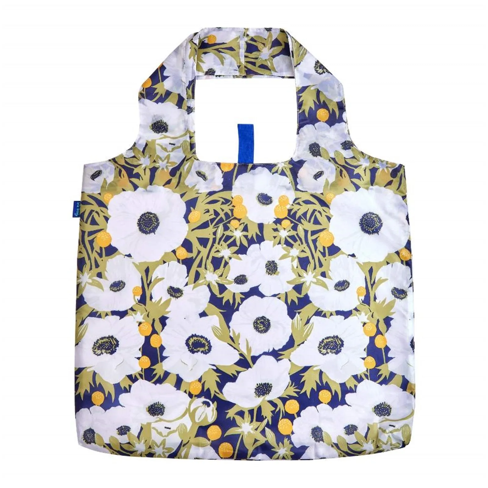 Anemone Poppy blu Reusable Shopping Bag-Machine washable