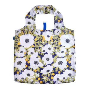 Anemone Poppy blu Reusable Shopping Bag-Machine washable