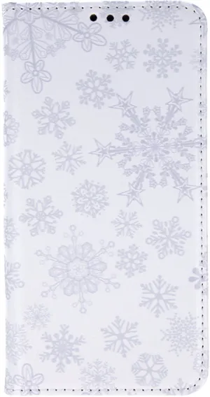 Apple iPhone 7 Wallet Flip Case Snowflake / Winter - White / Grey