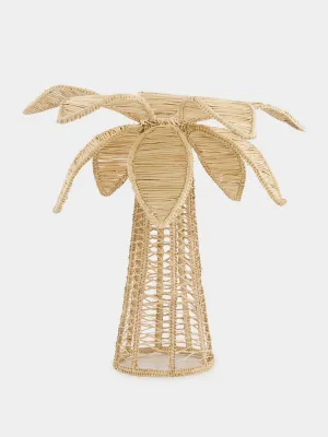 Beige Palm Tree Iraca Medium Candle Holder