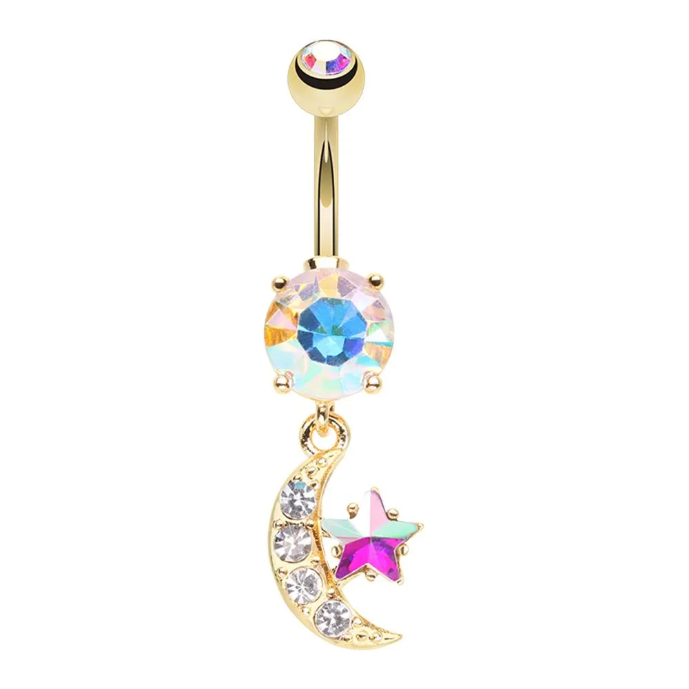 Belly Ring - Butterfly Moon