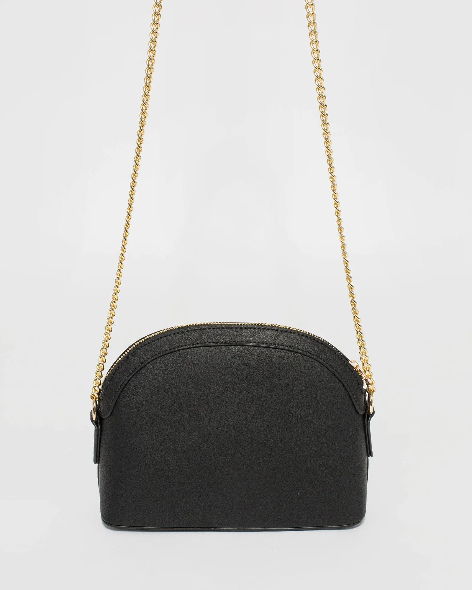 Black Raina Embossed Crossbody Bag