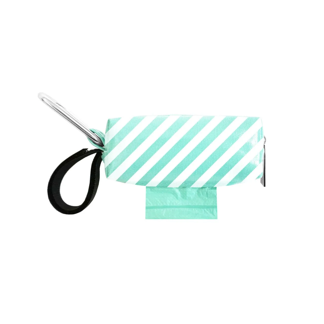 Doggie Walk Bags Seafoam Stripe Duffel Dog Poop Bag Holder