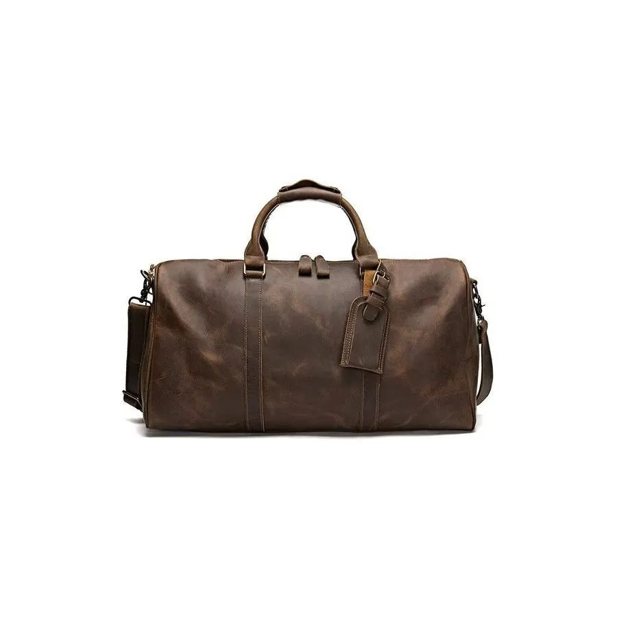 ElegantLux Cow Leather Travel Bag