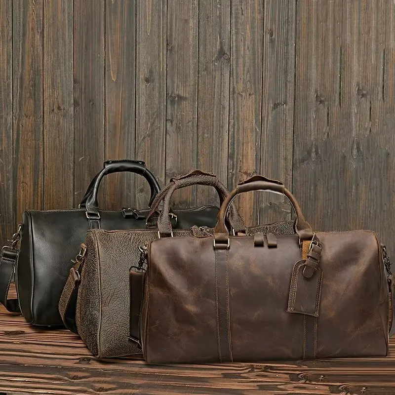 ElegantLux Cow Leather Travel Bag