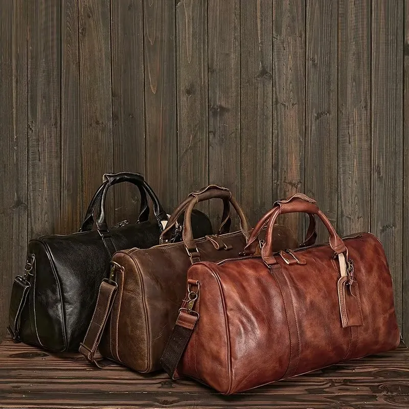 ElegantLux Cow Leather Travel Bag