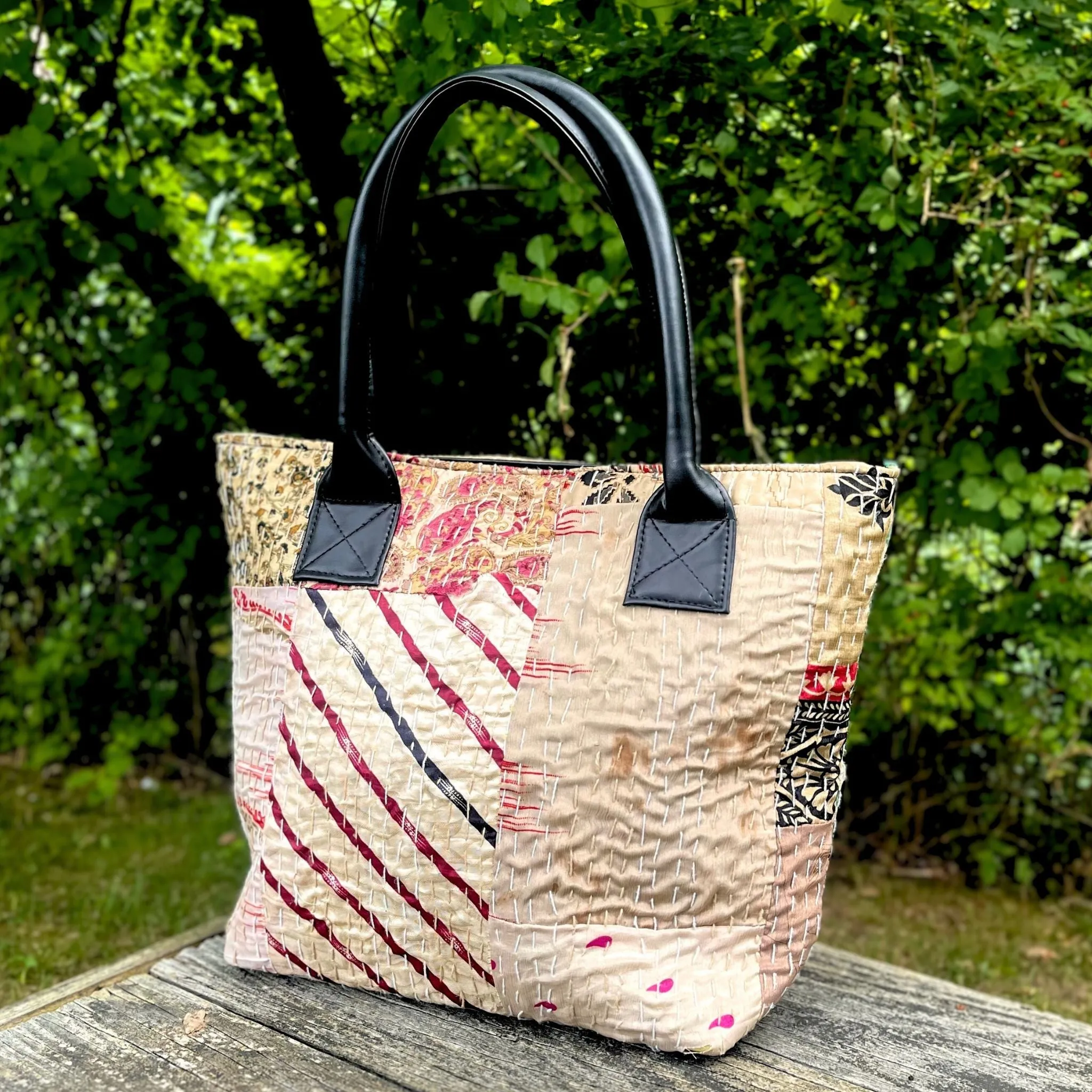 Every day Patchwork Kantha Purse