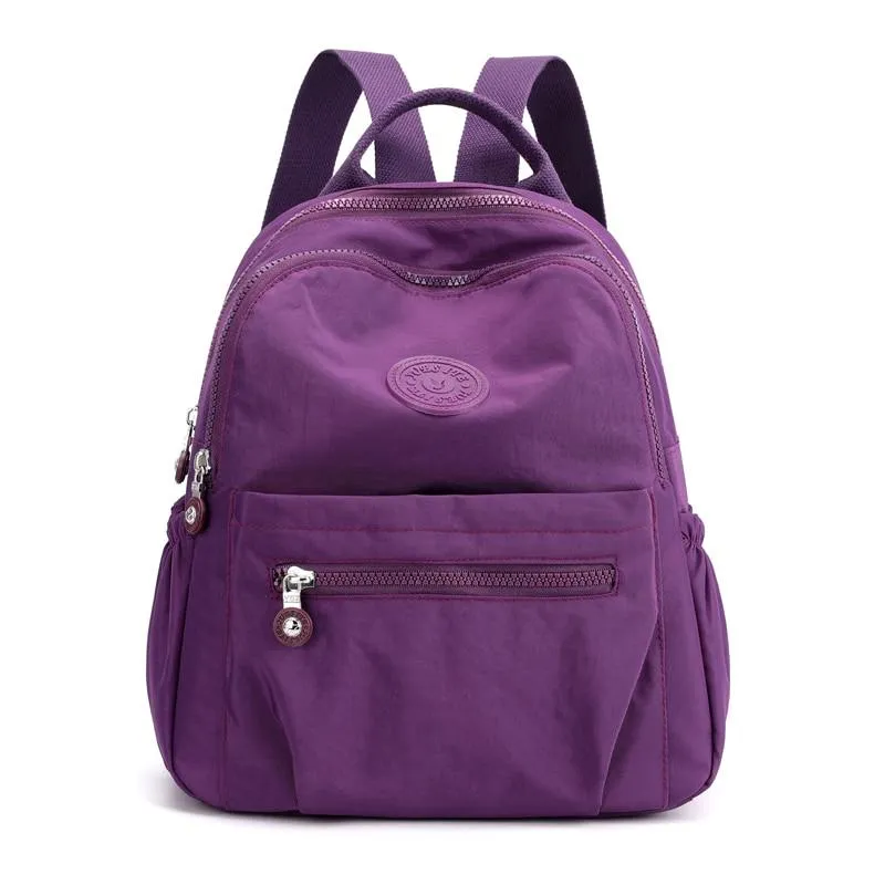 Fashionable Multi-functional Female Waterproof Nylon Backpack For Travel School