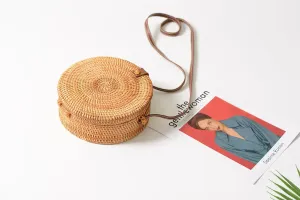 Hand Crafted Crossbody Bohemian Straw Bag