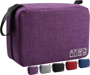 Hanging Toiletry Bag Portable Travel Bag with Hanging Hook, Toiletry Organizer Wash Bag Hanging Dopp Kit Shaving Kit Water-Resistant Makeup Cosmetic Bag Organizer for Accessories, Women Men and Kids