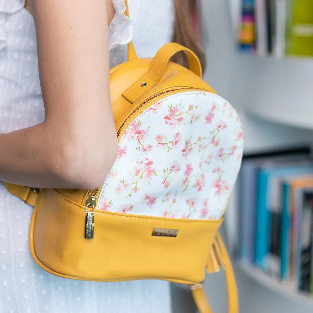 IMARS Shoulder Bag Yellow For Women & Girls (Backpack) Made With Faux Leather