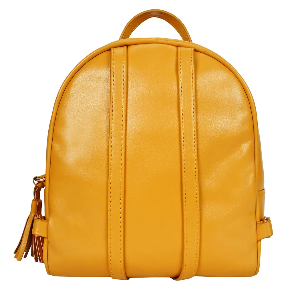 IMARS Shoulder Bag Yellow For Women & Girls (Backpack) Made With Faux Leather