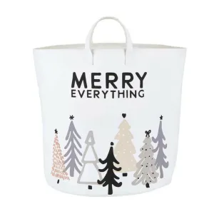 Merry Everything, Large Canvas Storage Tote