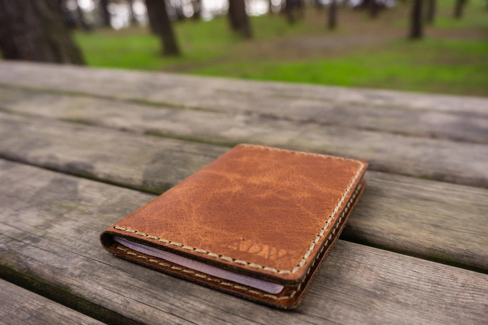 No.06 Leather Passport Holder-Rustic Brown