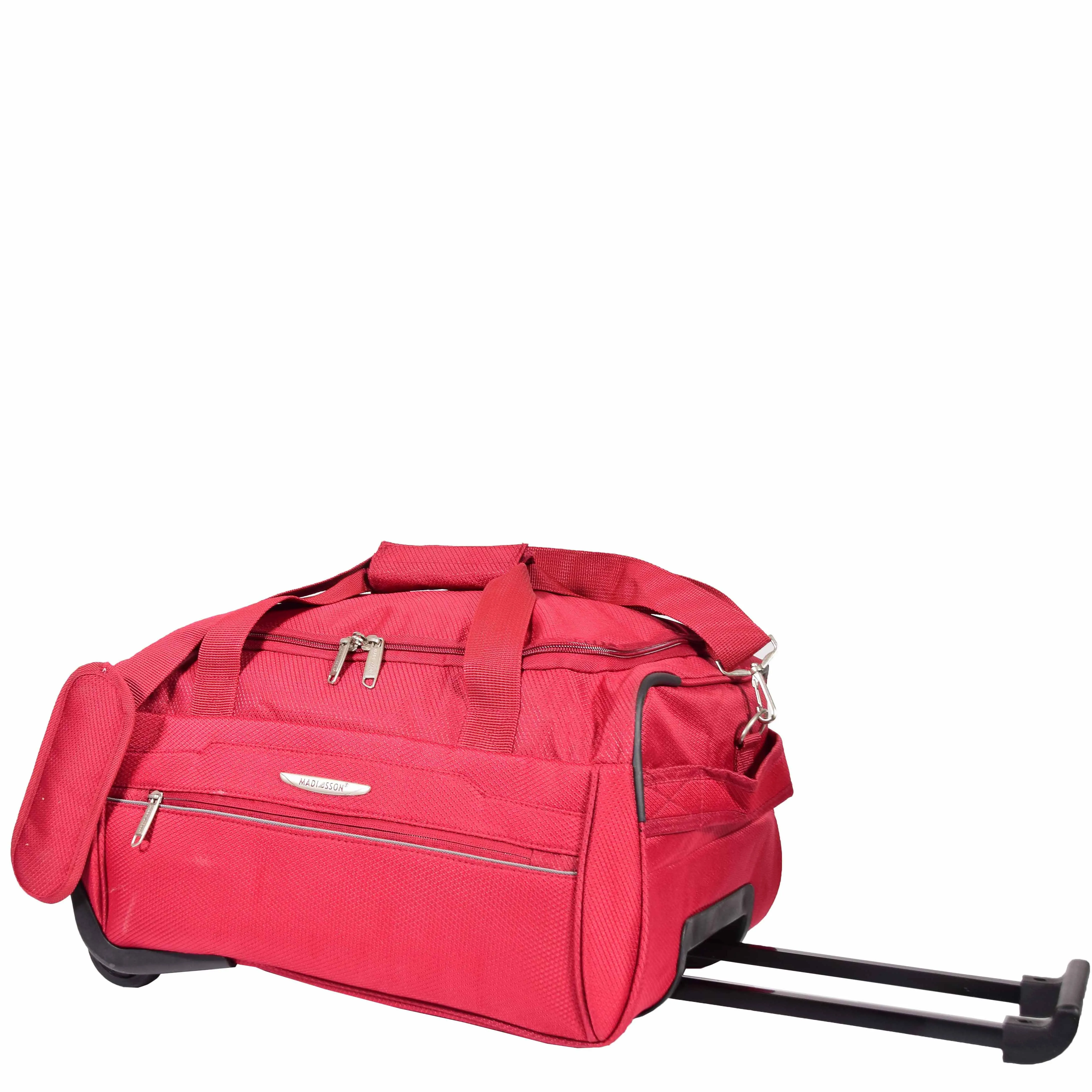 Overnight Wheeled Holdall Travel Bag A405 Red