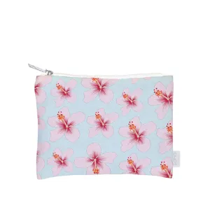 *Pink Hibiscus Neoprene Zipper Tote