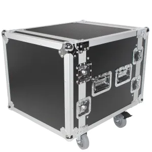 ProX T-10RSP24W 10U Space Shockproof Amp Rack ATA Flight Case 24" Depth W/Casters