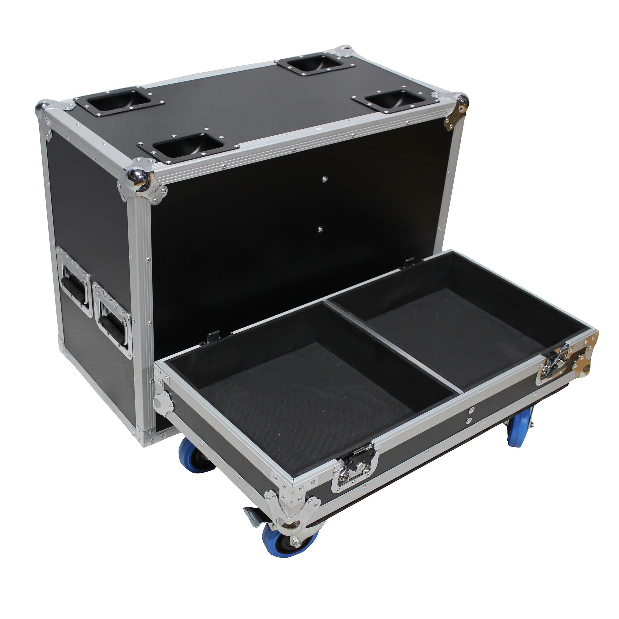 ProX X-RCF-ART315AMKIII Fits 2x RCF ART 315-A MKIII Two-Way Speaker Flight Case with 4 inch Wheels