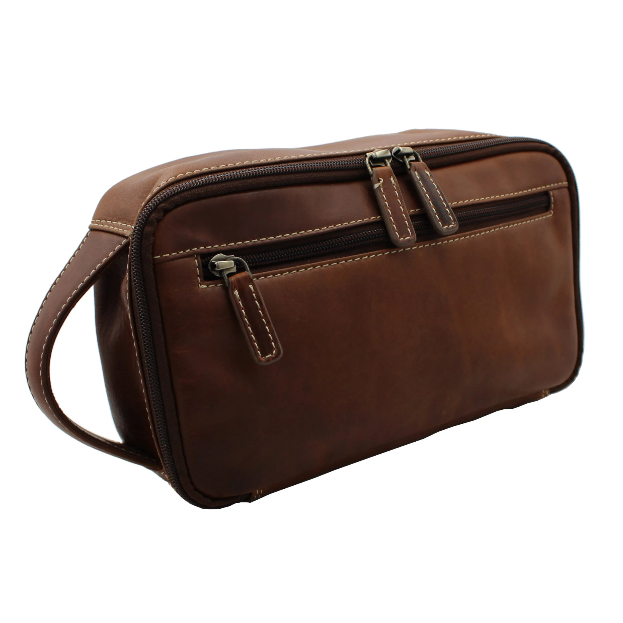 RE Leather Toiletry Case (11"x6"x3.5")