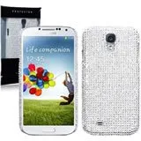 Samsung Galaxy S4 Silver Diamante Case