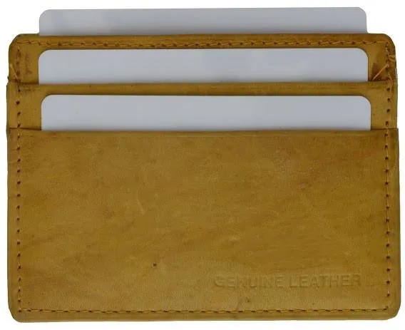 Slim Genuine Leather Credit Card Holder