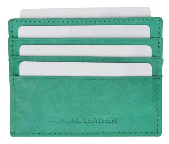 Slim Genuine Leather Credit Card Holder