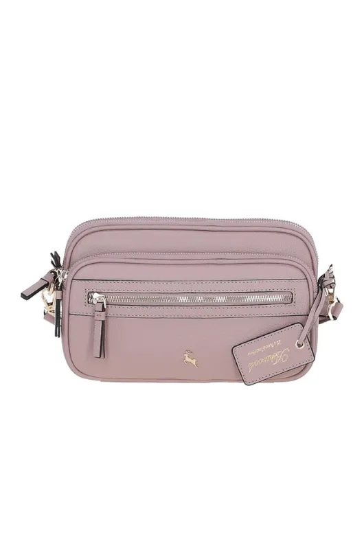 ‘Sogno di Cuoio’ Compact Twin Zip Crossbody Bag