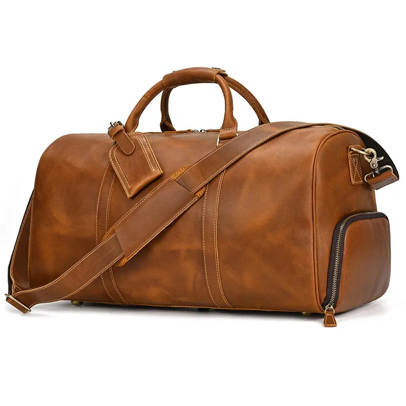 Sophistication in Travel: Newsbirds Luxury Genuine Leather Travel Bag