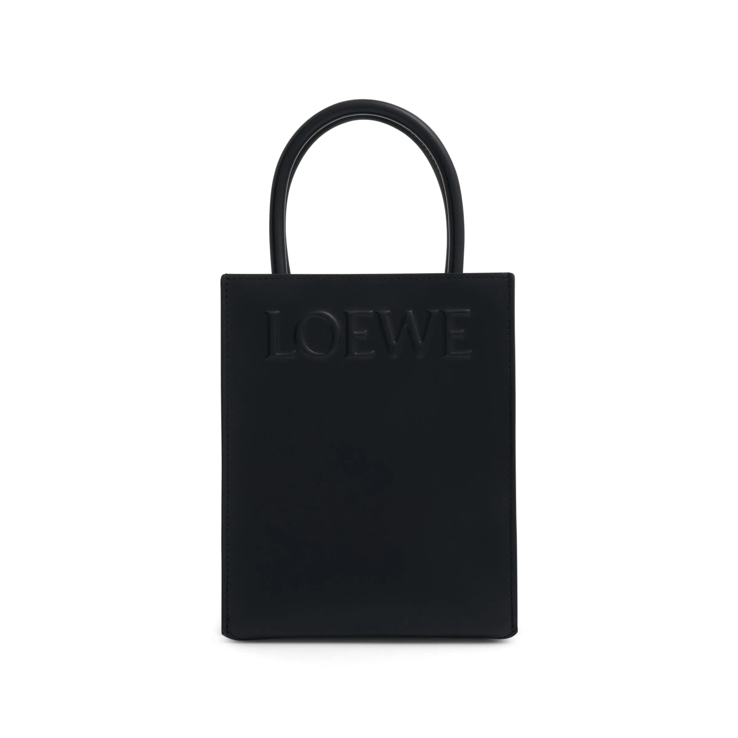 Standard A5 Tote Bag in Sleek Calfskin in Black