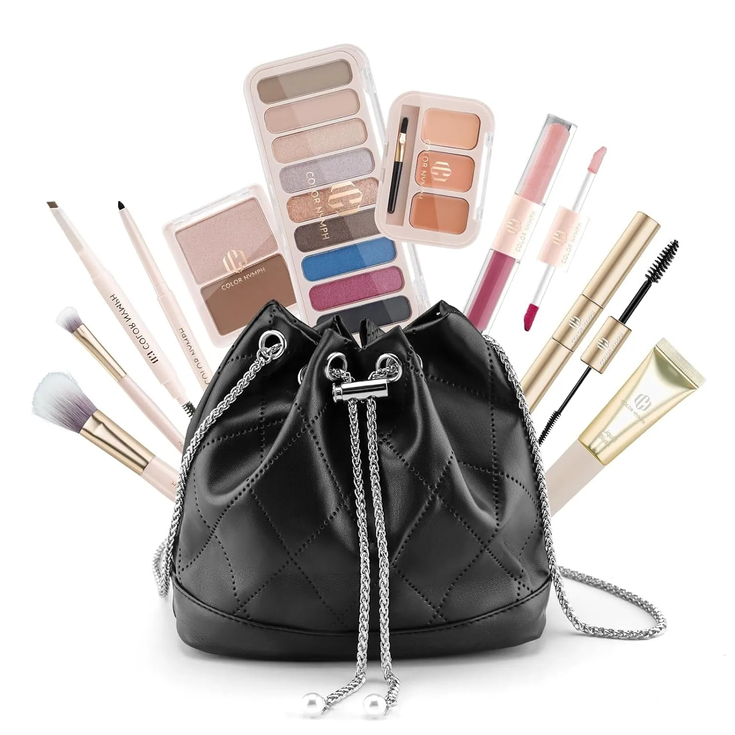 Teen Makeup Travel Kit with Bag - Full Face Set for Ages 8-12, Includes 9 Eyeshadows & More