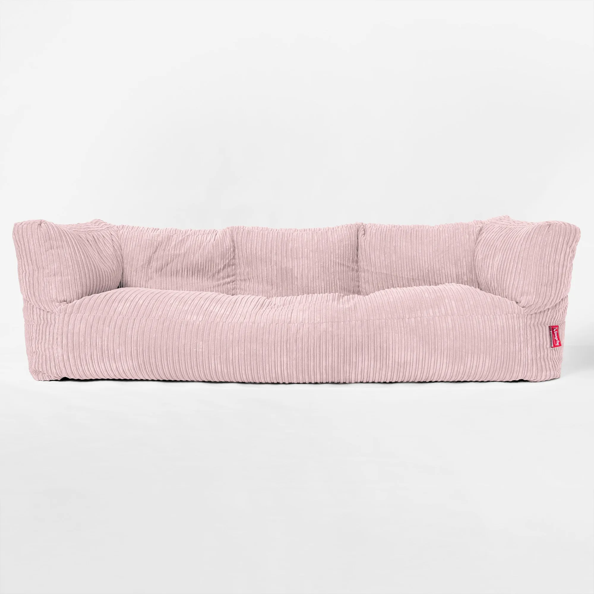 The 3 Seater Albert Sofa Bean Bag - Cord Blush Pink