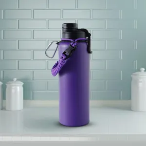 The Better Home Stainless Steel Insulated Water Bottles | 1200 ml Each | Thermos Flask Attachable to Bags & Gears | 6 hrs hot & 12 hrs Cold | Water Bottle for School Office Travel | Purple