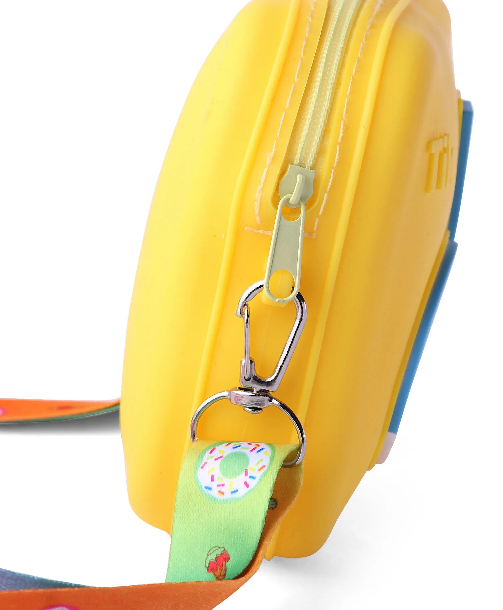 TIK-TOK PATCH SILICON SLING BAG - YELLOW