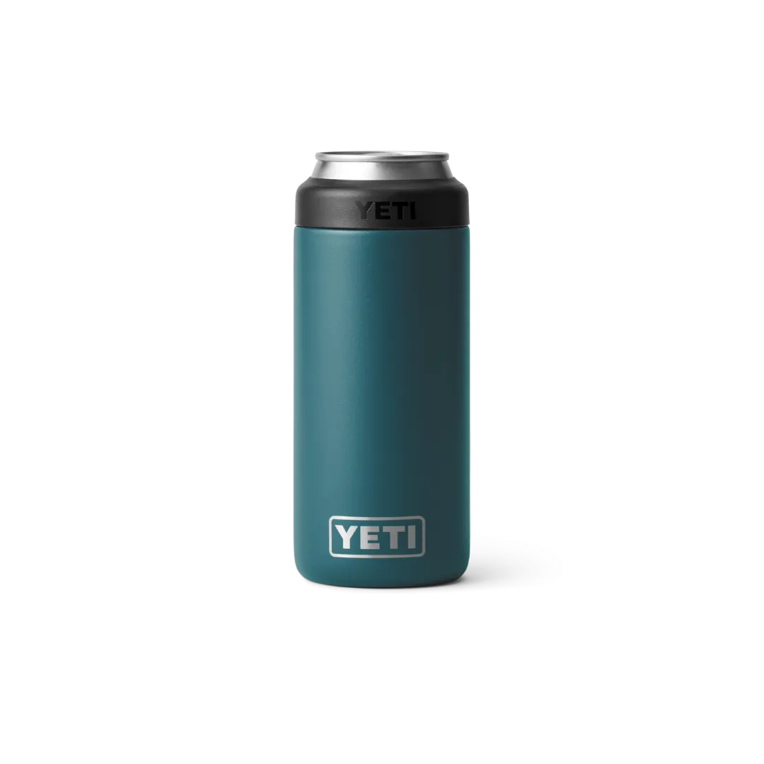 Yeti Rambler 12oz Agave Teal Slim Can Cooler