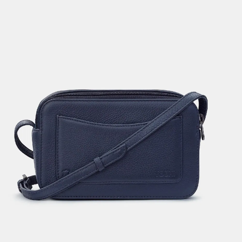 Yoshi Jane Austen Bookworm Navy Leather Porter Cross Body Bag